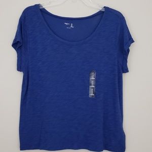 Gap Burnout Short Sleeve Tee Blue Size Small